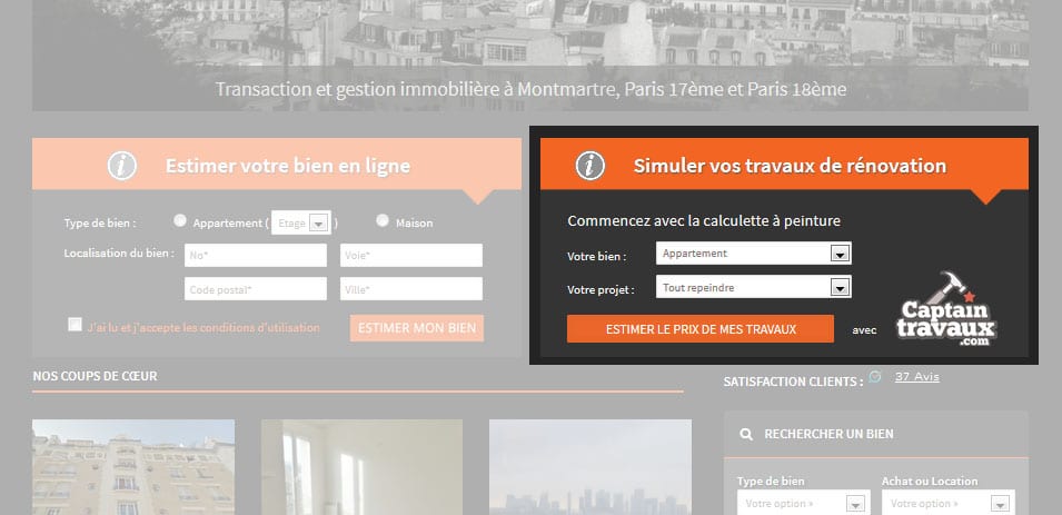 Image d'un simulateur du prix de travaux