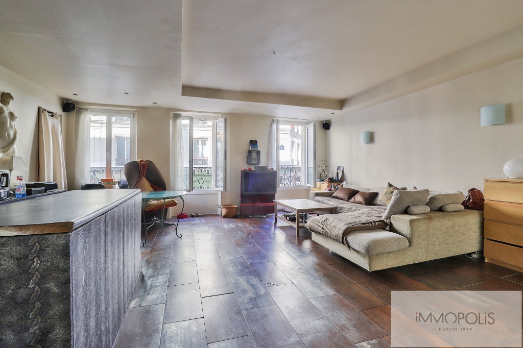 2 room apartment, double living room, rue Lepic, Abbesses district 1