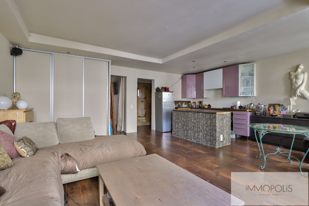 2 room apartment, double living room, rue Lepic, Abbesses district 3