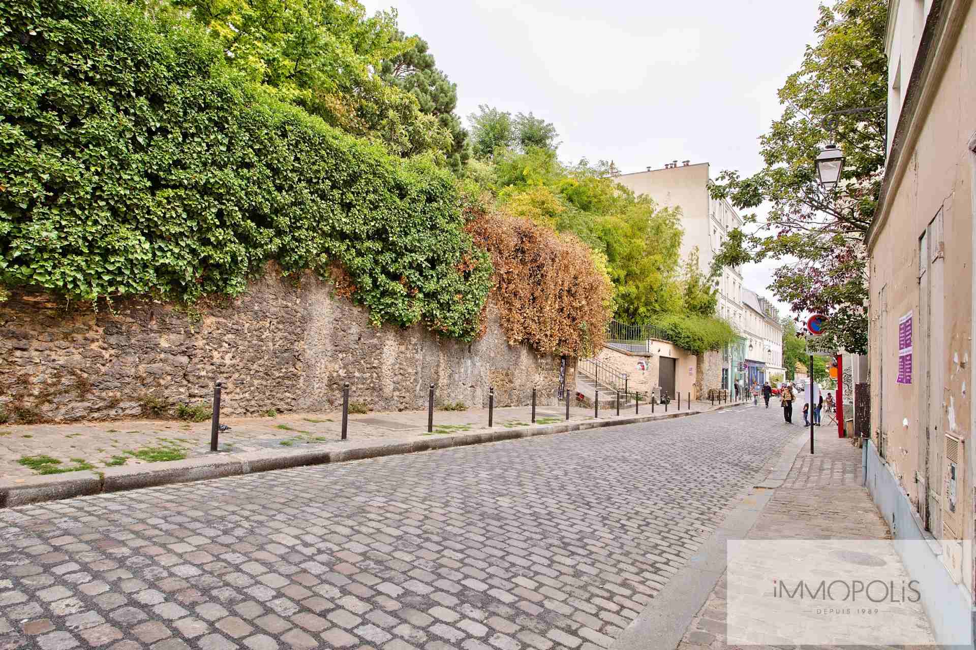 2 pièces d’exception en plein coeur de Montmartre avec vue dégagée sur jardin. 1