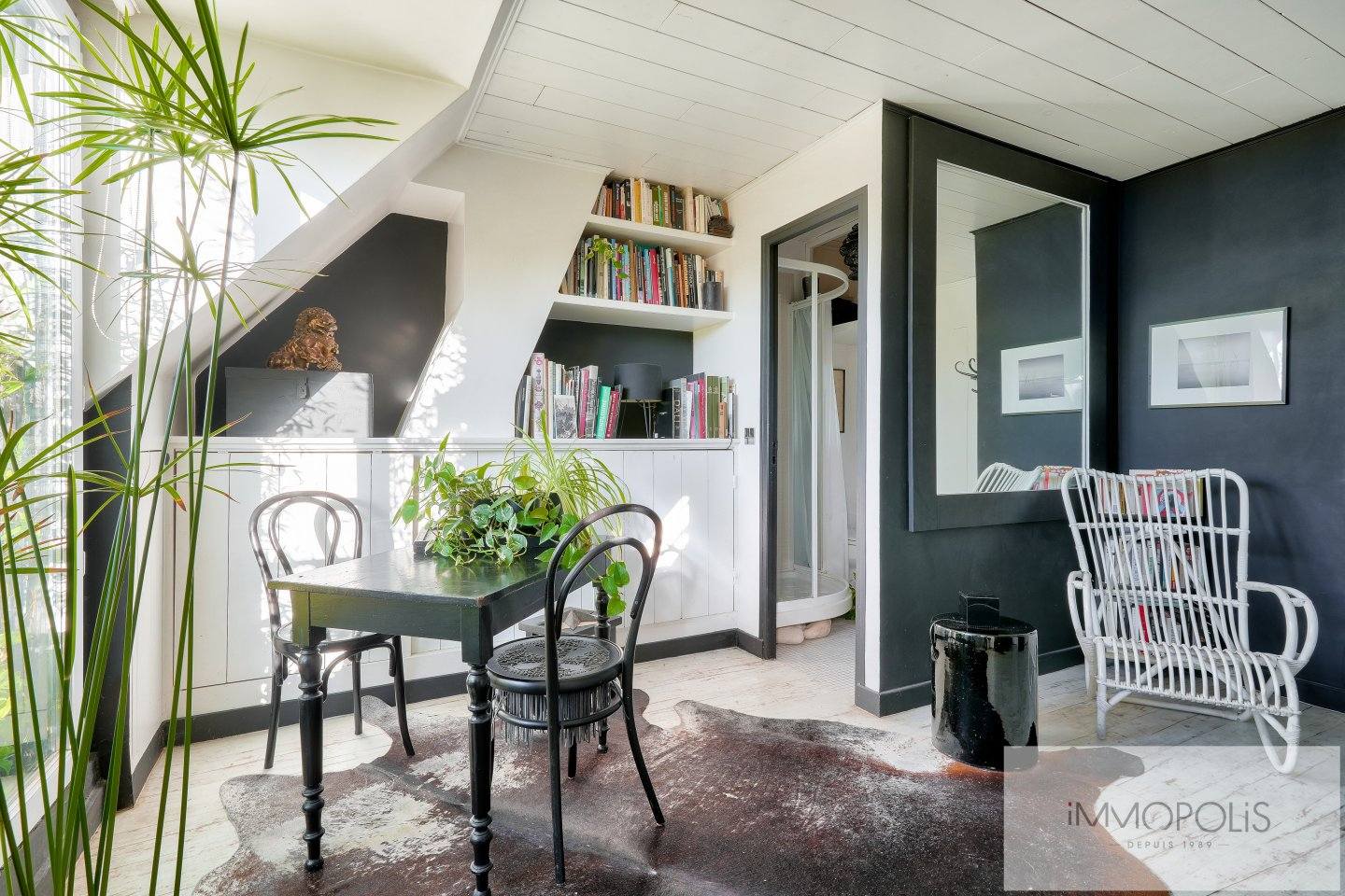 Charming studio with terraces, rue Lapeyrère Paris 18e. 13