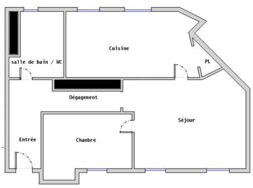 Abbesses, beautiful 2 rooms in the last floor, clear and calm 14