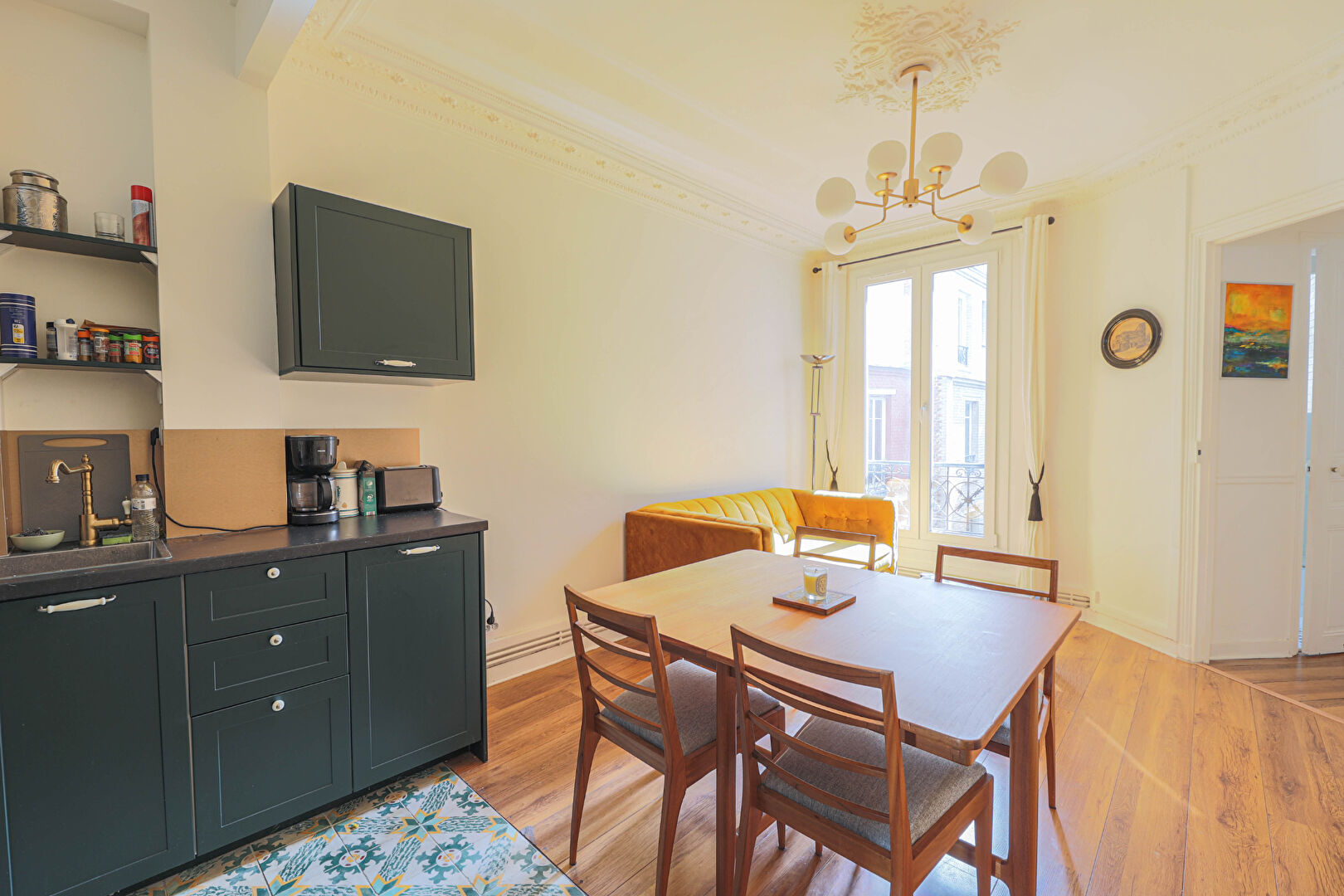 Appartement rue de Tretaigne/Jules Joffrin, 3 pièces, étage élevé balcon 2