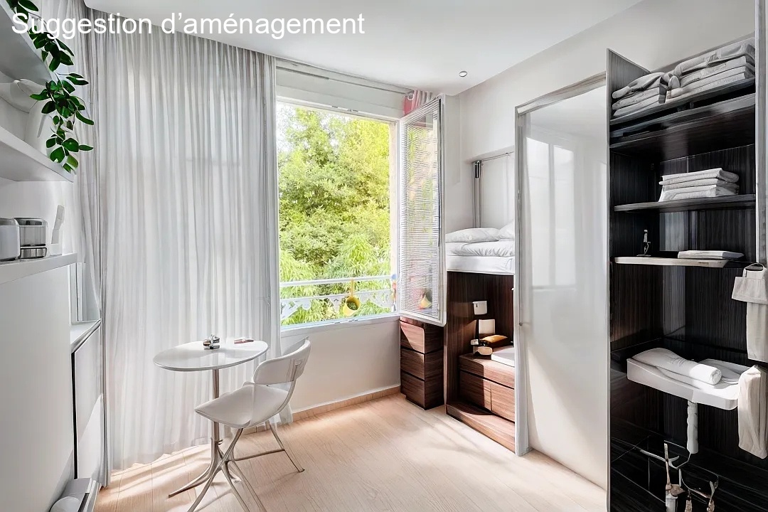 Montmartre, charmant studio donnant plein sud sur des jardins : le calme absolu ! 10