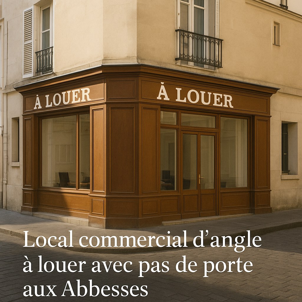 Magnifique local commercial de charme à louer, en angle de rue Abbesses / Montmartre, grande vitrine et cachet 1