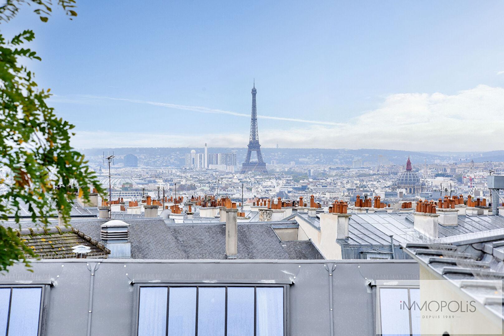 Abbesses – Place Émile Goudeau : 3 pièces à rénover avec vue Tour Eiffel 1