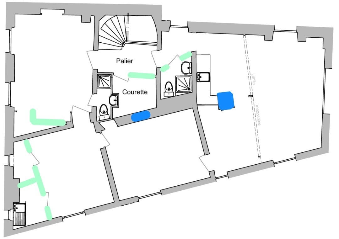 Modular « workshop » apartment to renovate – Sacré Coeur and Eiffel Tower view 80 m² – Abbesses Montmartre 16 Modular « workshop » apartment to renovate – Sacré Coeur and Eiffel Tower view 80 m² – Abbesses Montmartre 16