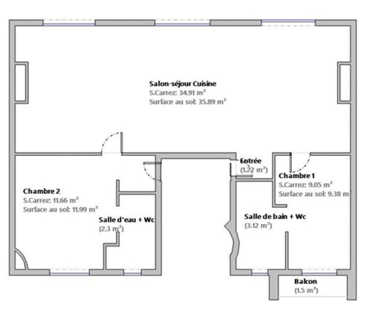 3 pièces entièrement rénové avec balcon. Abbesses. 18